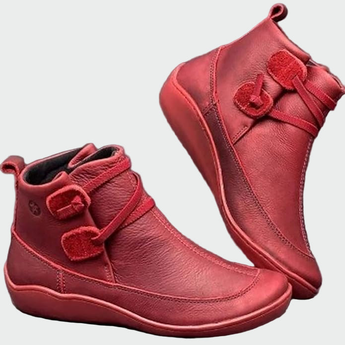 Zéliane | Femme Bottines en Cuir à Lanière Plate — vue 2