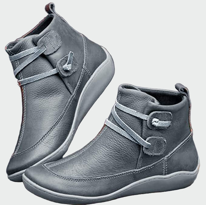 Zéliane | Femme Bottines en Cuir à Lanière Plate — vue 3