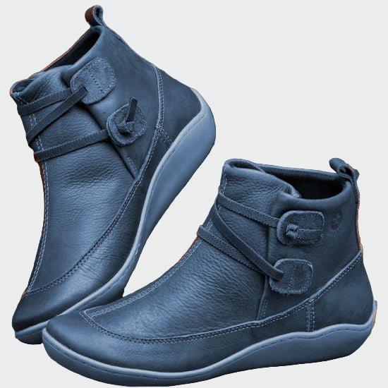 Zéliane | Femme Bottines en Cuir à Lanière Plate — vue 4