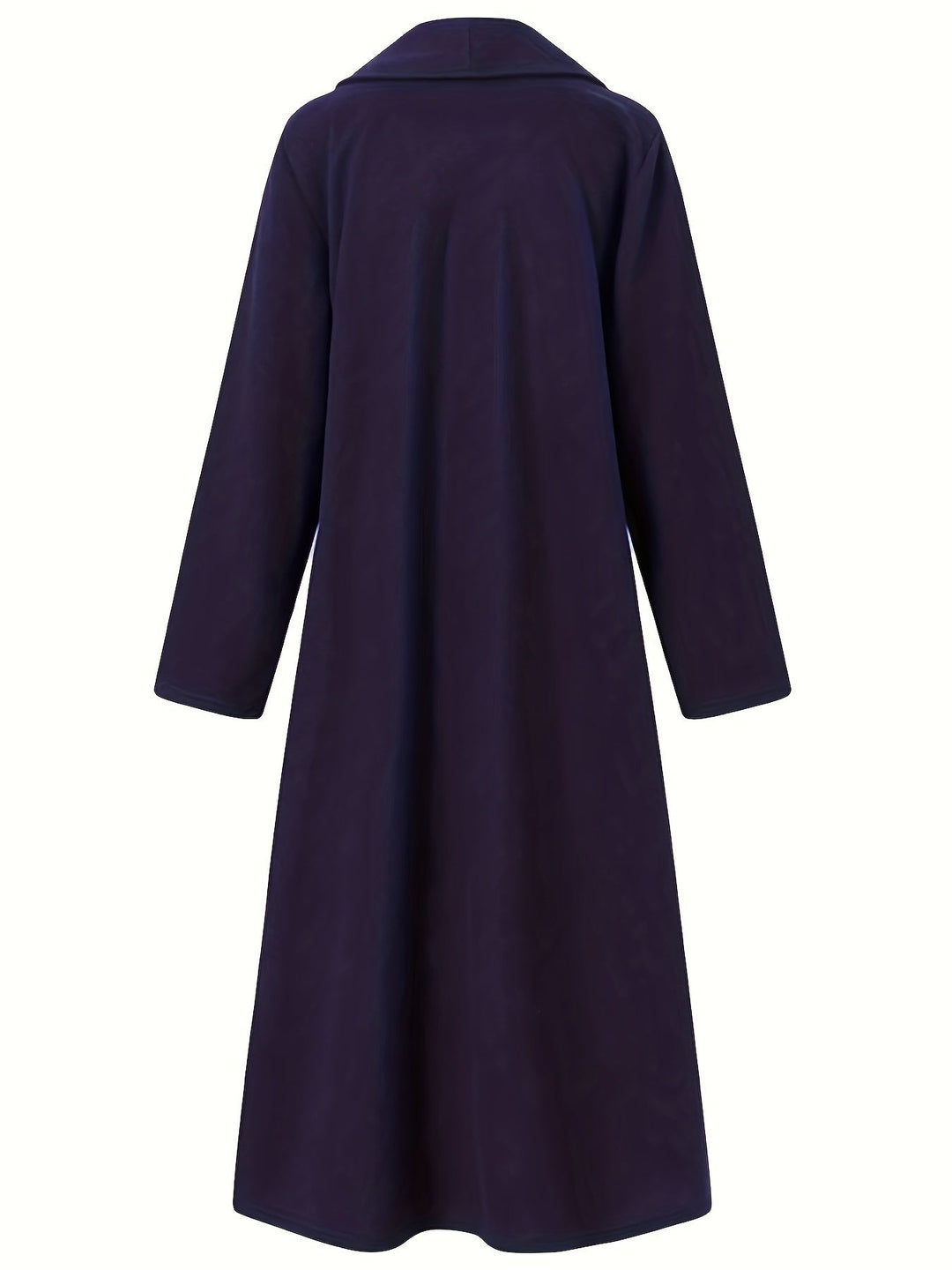 Thovaine | Femme Manteau Long Ouvert Col Châle - Dark Green - Image 13