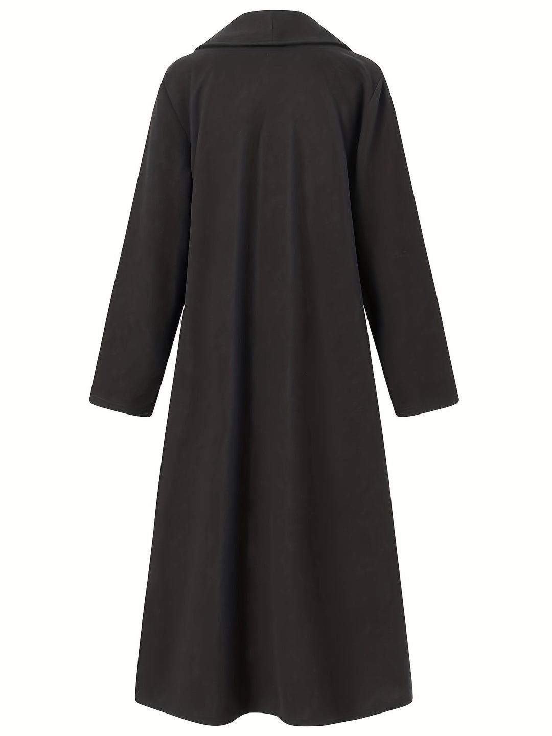 Thovaine | Femme Manteau Long Ouvert Col Châle - Dark Green - Image 9