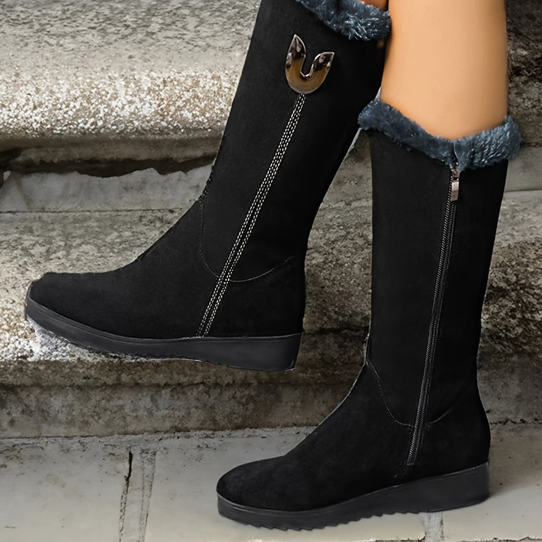 Orlénie | Femme Bottes de Neige Mi-Mollet Fourrure — vue 3