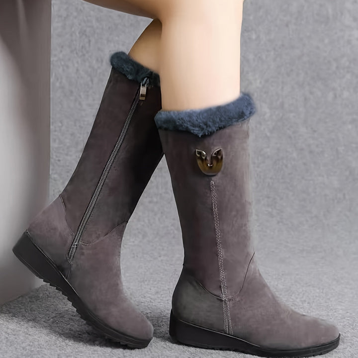 Orlénie | Femme Bottes de Neige Mi-Mollet Fourrure — vue 4