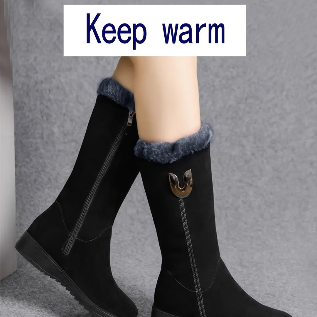 Orlénie | Femme Bottes de Neige Mi-Mollet Fourrure — vue 6