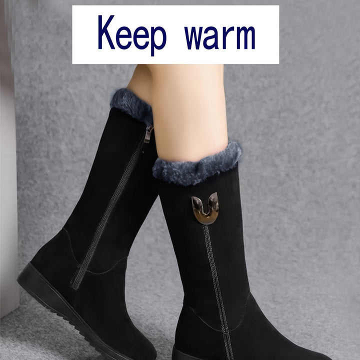 Orlénie | Femme Bottes de Neige Mi-Mollet Fourrure — vue 6