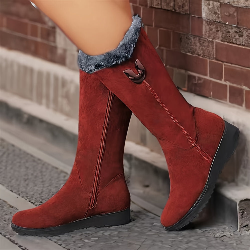 Orlénie | Femme Bottes de Neige Mi-Mollet Fourrure — vue 7