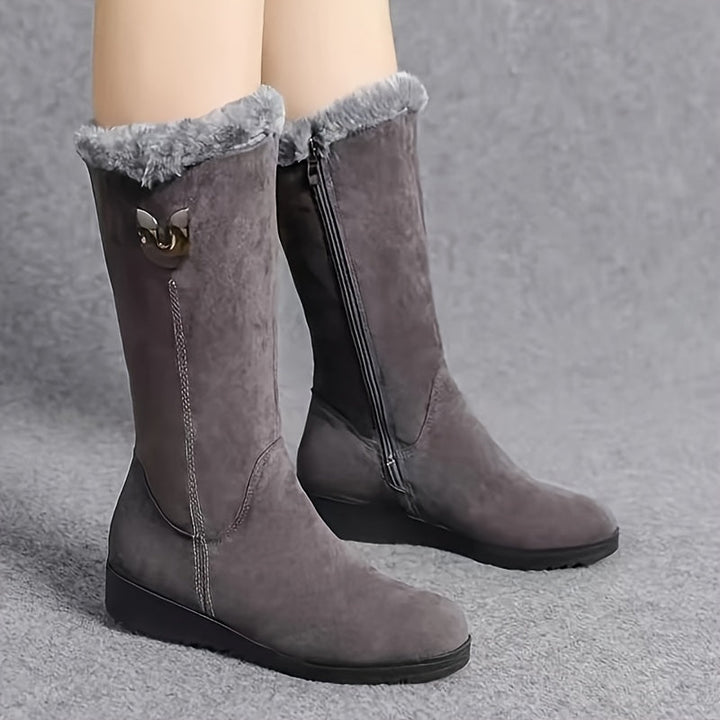 Orlénie | Femme Bottes de Neige Mi-Mollet Fourrure — vue 8