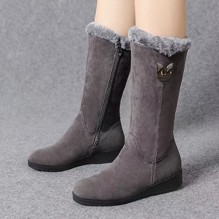Orlénie | Femme Bottes de Neige Mi-Mollet Fourrure — vue 9