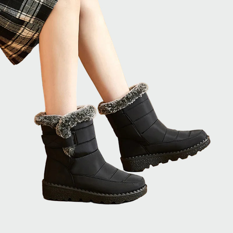Halvïne | Femme Bottes de Neige Imperméables Fourrée - Navy - Image 2