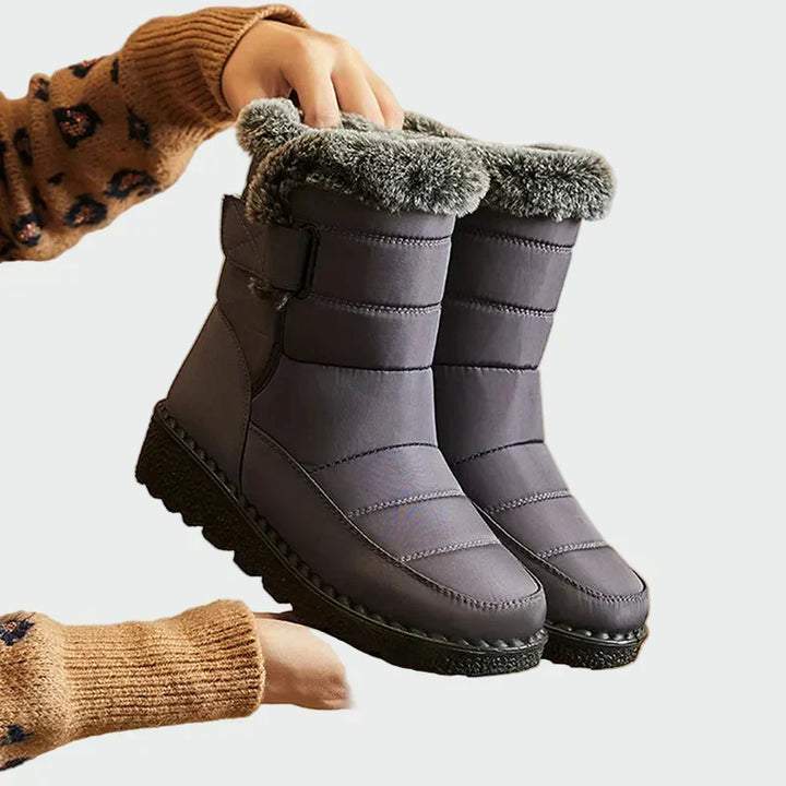 Halvïne | Femme Bottes de Neige Imperméables Fourrée - Navy - Image 3