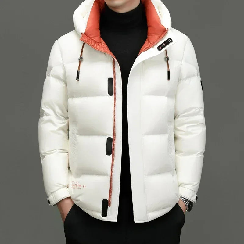 Halvord | Homme Doudoune Capuche Hiver - White - Image 1