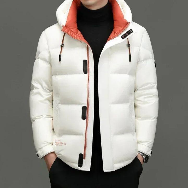 Halvord | Homme Doudoune Capuche Hiver - White - Image 1