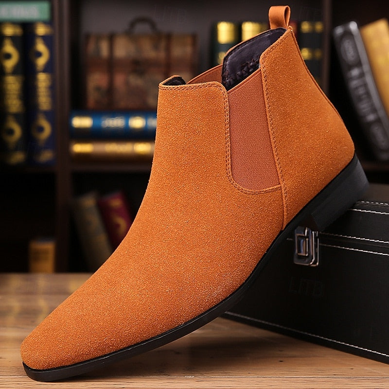 Halvorn | Homme Bottines Chelsea Daim Slip-On - Camel - Image 1