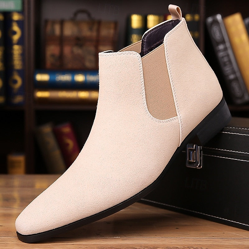 Halvorn | Homme Bottines Chelsea Daim Slip-On - Camel - Image 10