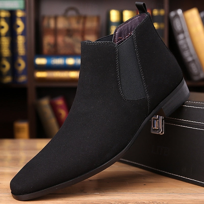 Halvorn | Homme Bottines Chelsea Daim Slip-On - Camel - Image 3