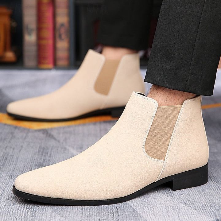 Halvorn | Homme Bottines Chelsea Daim Slip-On - Camel - Image 5