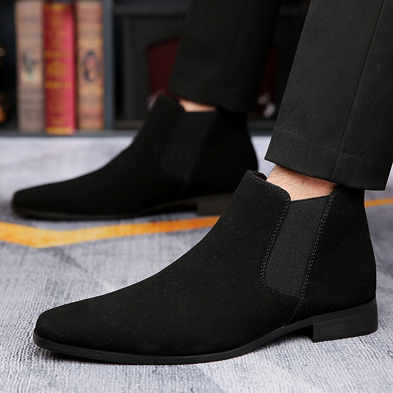 Halvorn | Homme Bottines Chelsea Daim Slip-On - Camel - Image 7