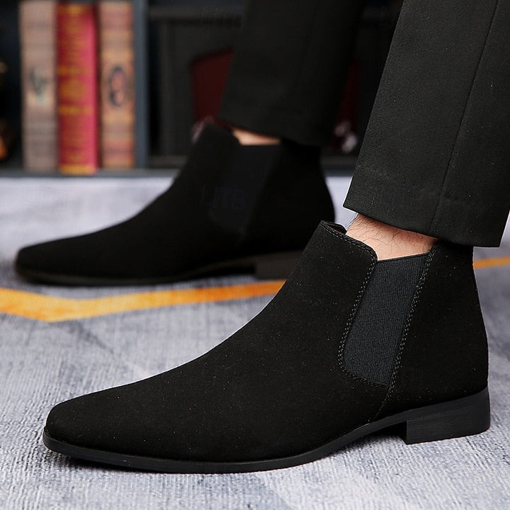 Halvorn | Homme Bottines Chelsea Daim Slip-On - Camel - Image 7