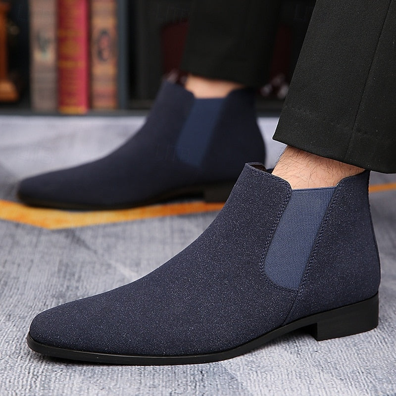 Halvorn | Homme Bottines Chelsea Daim Slip-On - Camel - Image 8