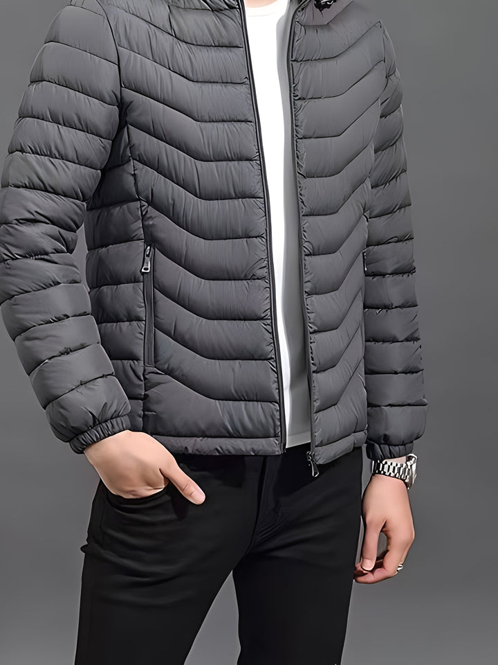 Halvorn | Homme Doudoune à Capuche Coupe Ajustée - Black - Image 11