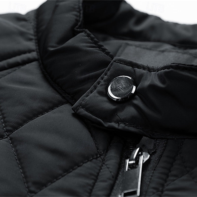 Halvorn | Homme Veste Matelassée Col Montant - Black - Image 10
