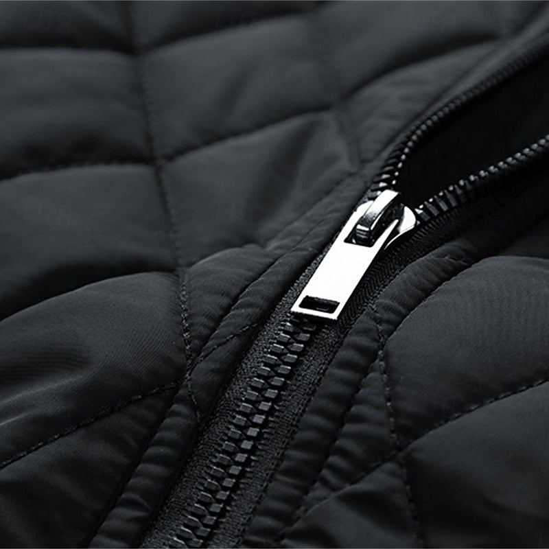 Halvorn | Homme Veste Matelassée Col Montant - Black - Image 11