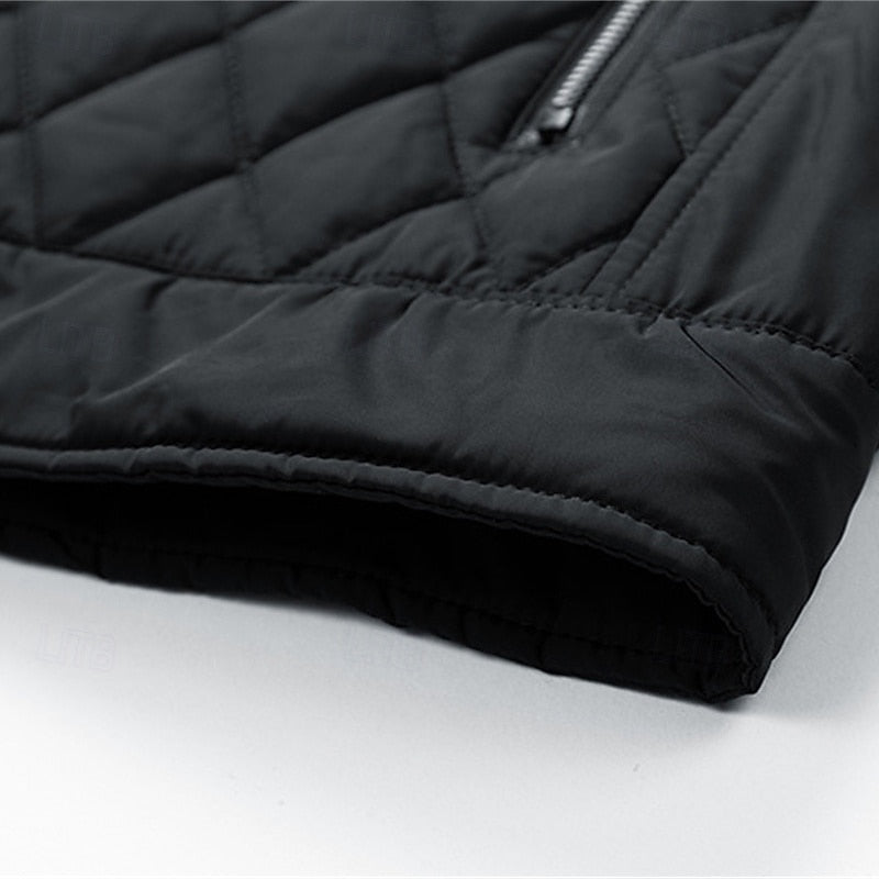 Halvorn | Homme Veste Matelassée Col Montant - Black - Image 12