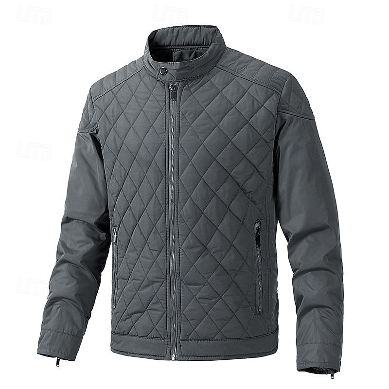Halvorn | Homme Veste Matelassée Col Montant - Black - Image 13