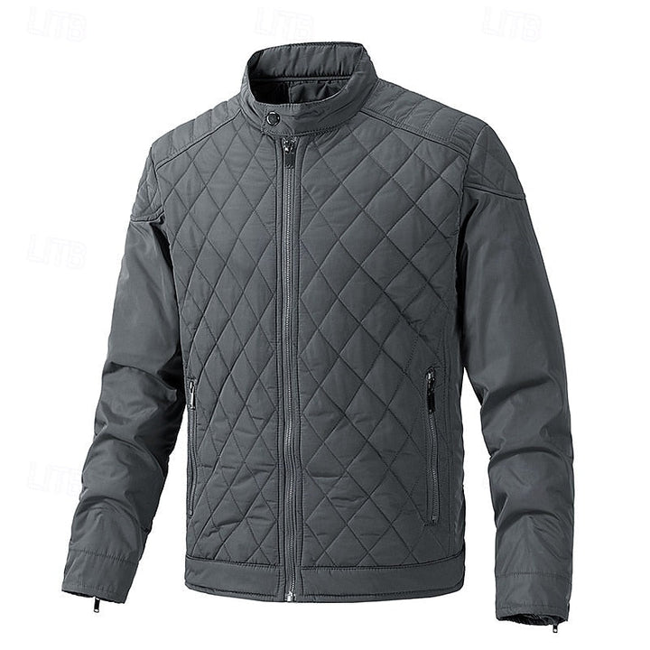 Halvorn | Homme Veste Matelassée Col Montant - Black - Image 13