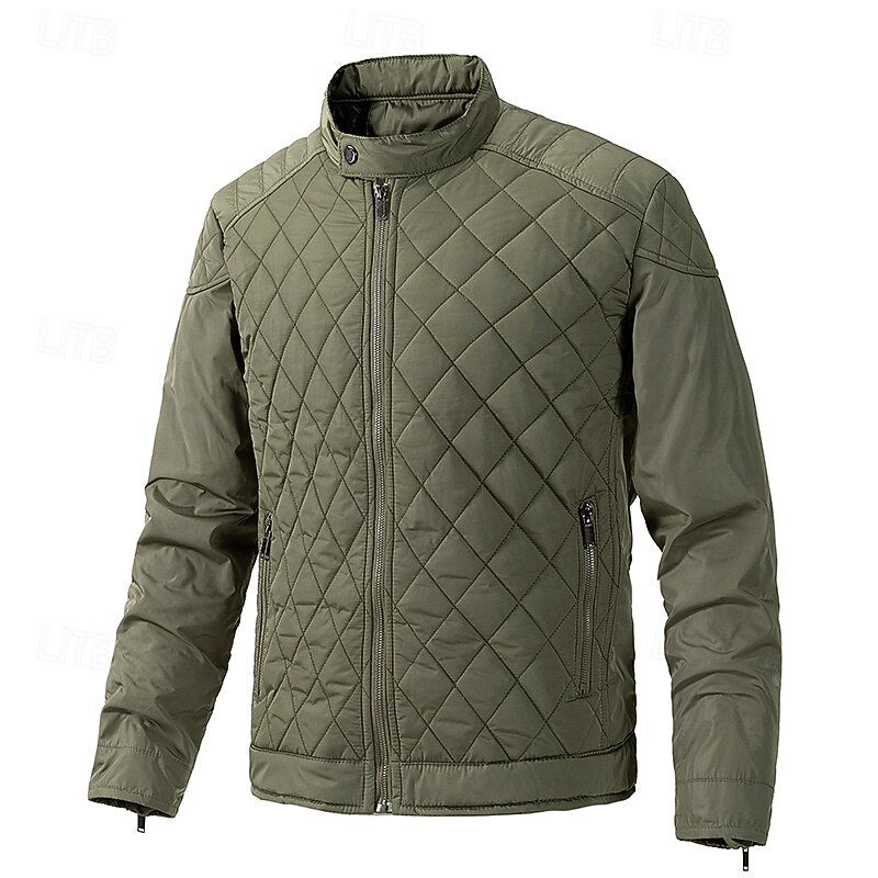 Halvorn | Homme Veste Matelassée Col Montant - Black - Image 14
