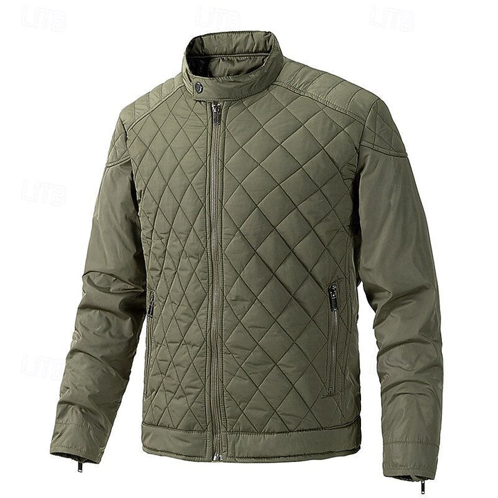 Halvorn | Homme Veste Matelassée Col Montant - Black - Image 14