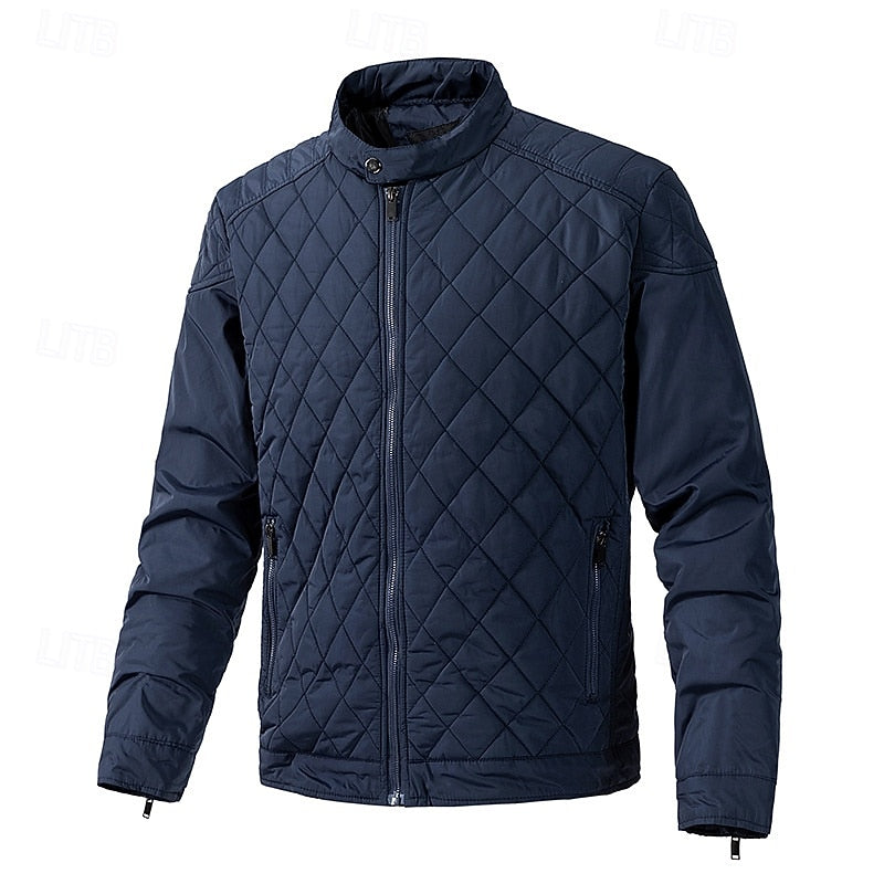 Halvorn | Homme Veste Matelassée Col Montant - Black - Image 15