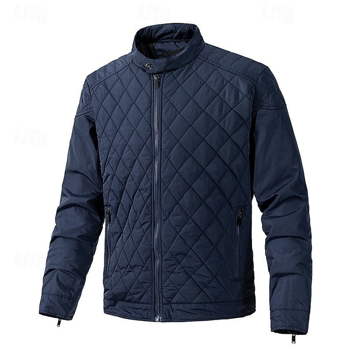 Halvorn | Homme Veste Matelassée Col Montant - Black - Image 15