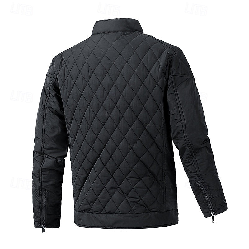 Halvorn | Homme Veste Matelassée Col Montant - Black - Image 2
