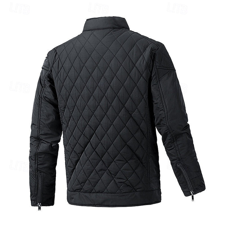 Halvorn | Homme Veste Matelassée Col Montant - Black - Image 2