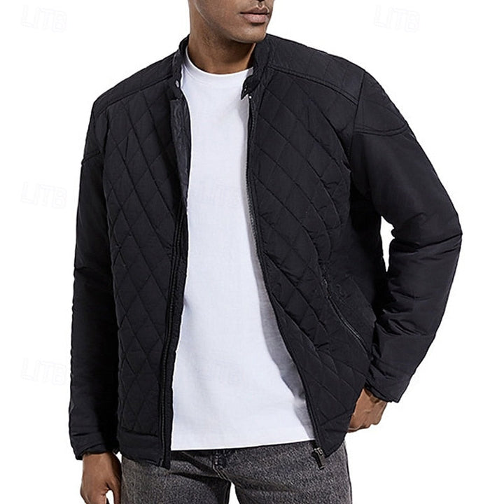 Halvorn | Homme Veste Matelassée Col Montant - Black - Image 6