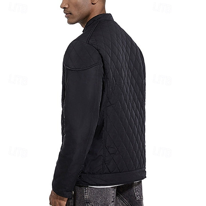 Halvorn | Homme Veste Matelassée Col Montant - Black - Image 7