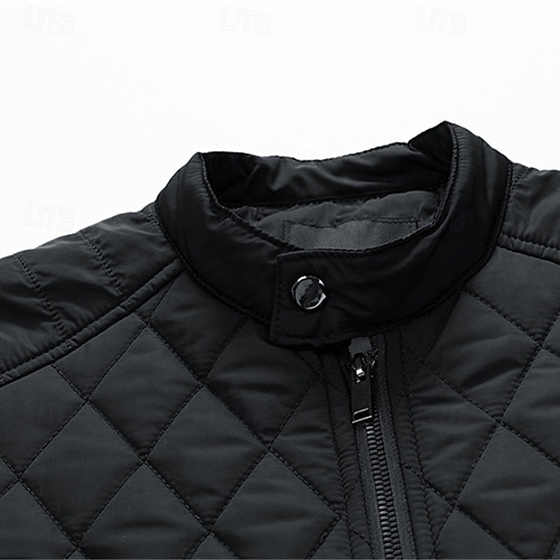 Halvorn | Homme Veste Matelassée Col Montant - Black - Image 8