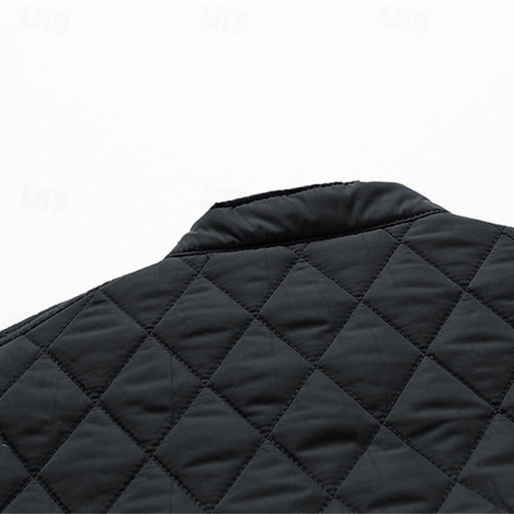 Halvorn | Homme Veste Matelassée Col Montant - Black - Image 9