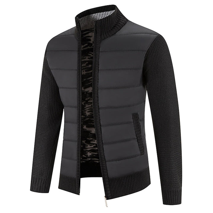 Halvorn | Homme Veste Matelassée Col Montant Tricot - Image 1