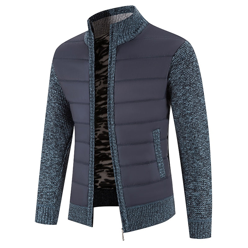 Halvorn | Homme Veste Matelassée Col Montant Tricot - Image 2