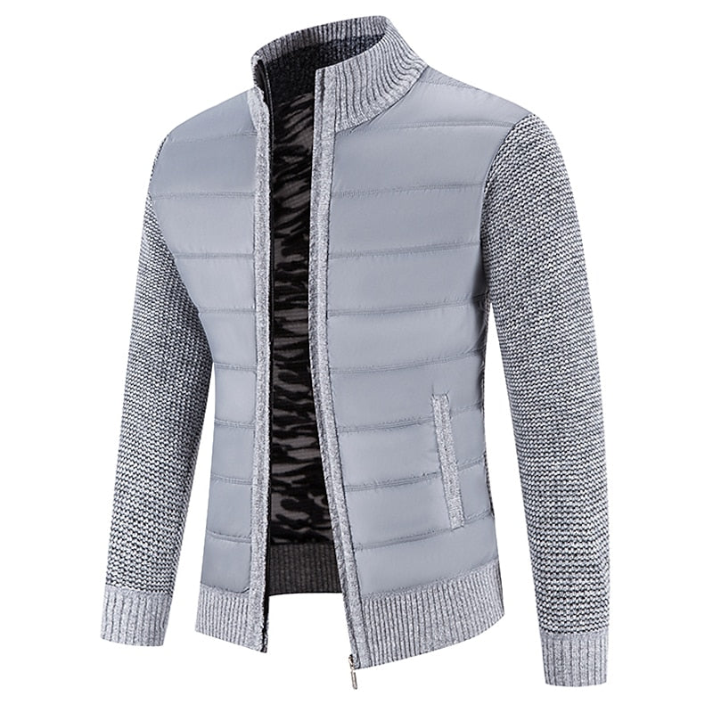 Halvorn | Homme Veste Matelassée Col Montant Tricot - Image 5
