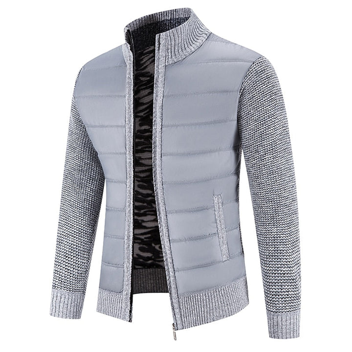 Halvorn | Homme Veste Matelassée Col Montant Tricot - Image 5