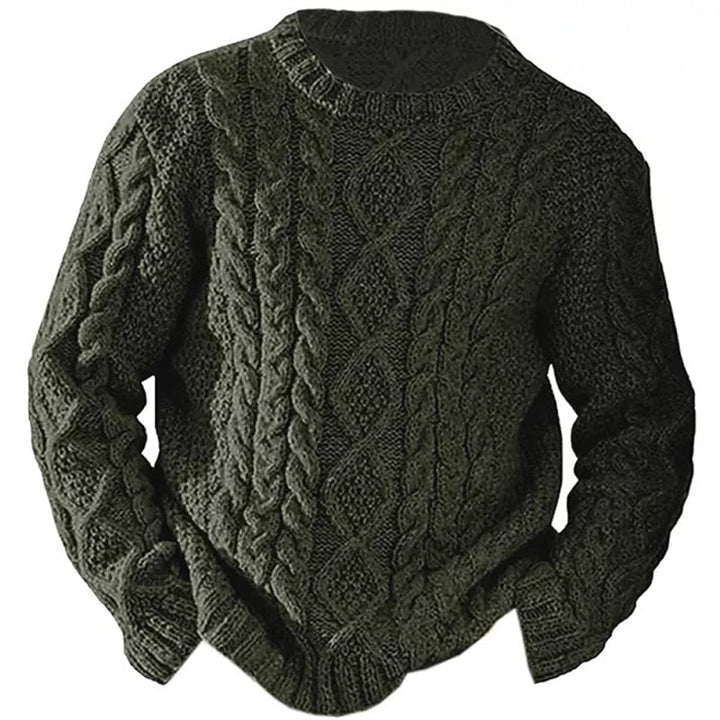 Halvorn | Pull Torsadé Col Rond Homme - Cream - Image 4