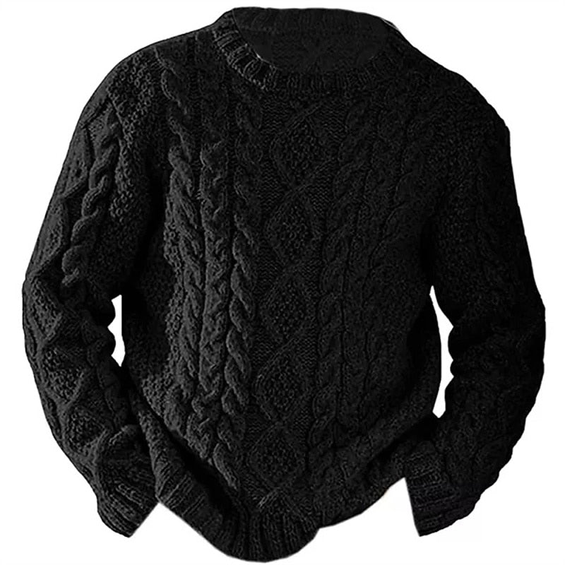 Halvorn | Pull Torsadé Col Rond Homme - Cream - Image 7