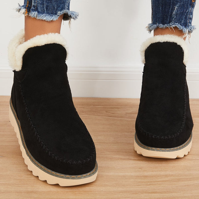 Brévane | Femme Bottines Fourrées Hiver Suédées — vue 14