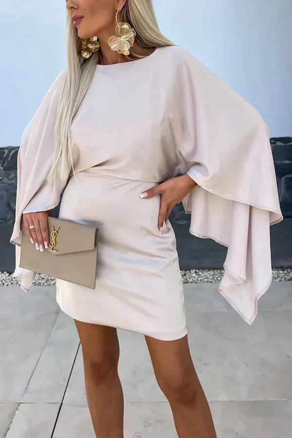 Juliana | Women's Cape Sleeve Mini Dress - Image 2
