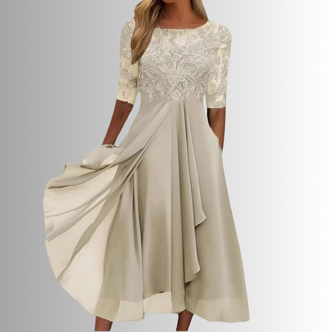 Lénore | Femme Robe de Soirée Dentelle Midi - Image 3