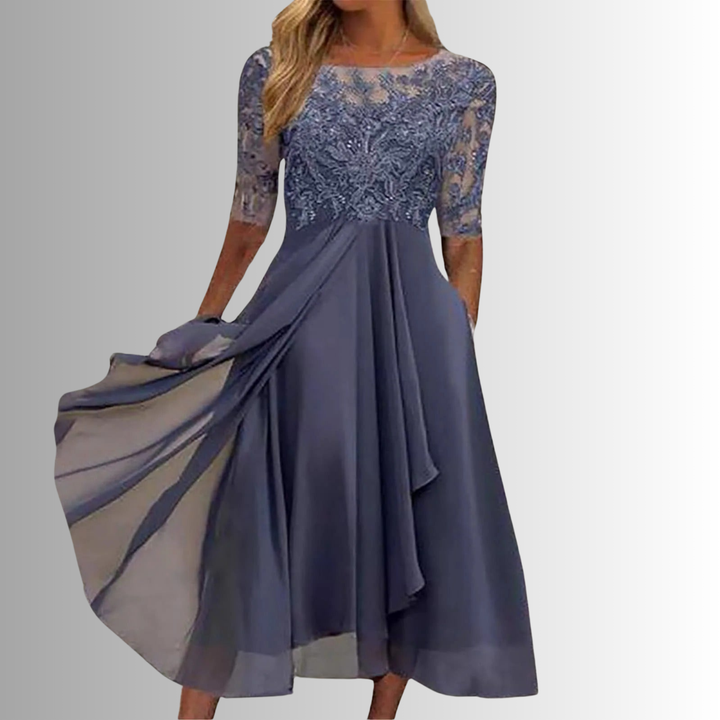 Lénore | Femme Robe de Soirée Dentelle Midi - Image 5