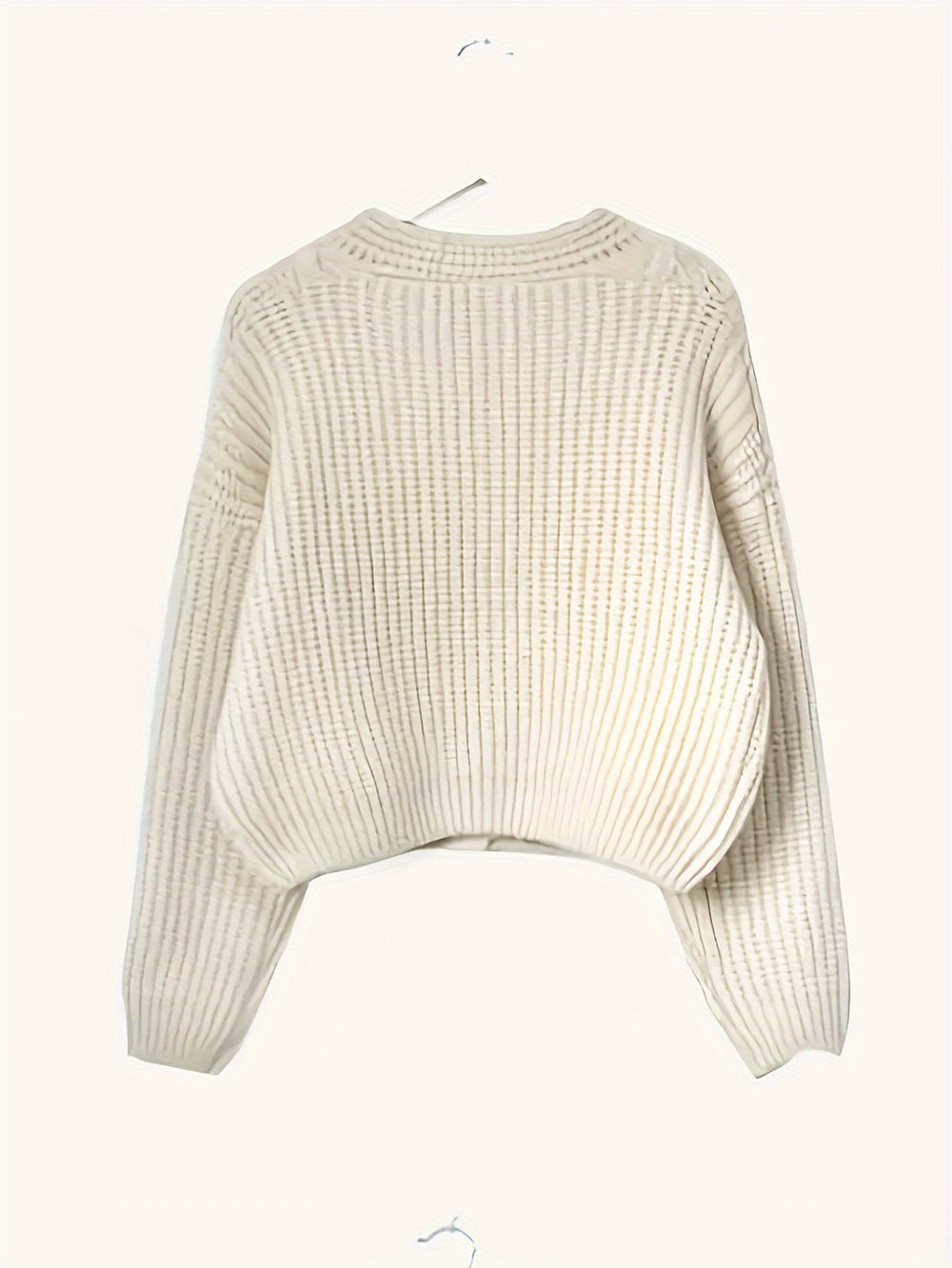Léodine | Cardigan Femme Grosse Maille Oversize - Cream - Image 2
